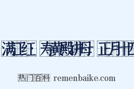 满江红·寿黄殿讲母·正月十四是什么意思的图片